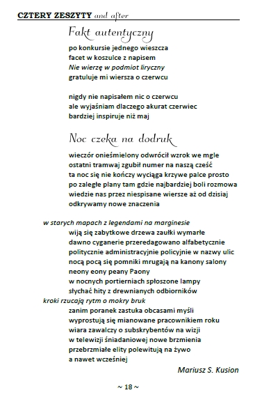 Autorka: Monika Miłosz; str. 13; Cztery Zeszyty and after nr 01; 2024;
